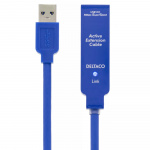 DELTACO USB 3.0-forlængerkabel, aktivt, Type A han - Type A han, <b>2
