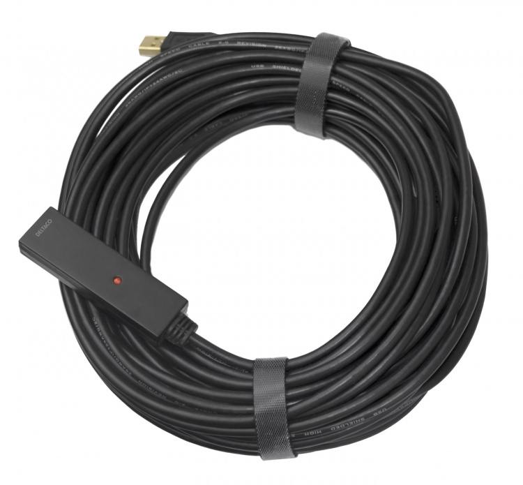DELTACO PRIME USB 2.0 forlængerkabel, <b>aktivt</b>, Type A han - Typ DELTACO PRIME USB 2.0 forlængerkabel, <b>aktivt</b>, Type A han - Typ