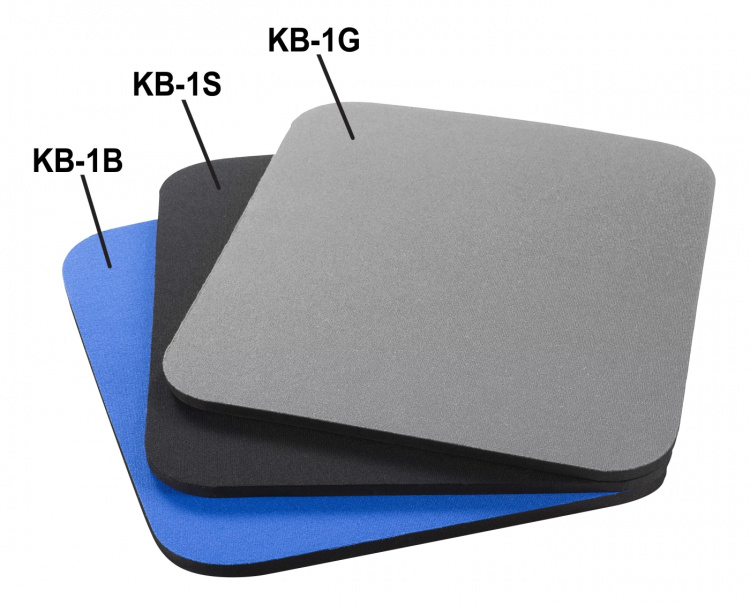 DELTACO, Musemåtte, stofbeklædt gummi, 6mm sort