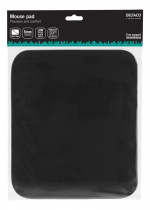 DELTACO, Musemåtte, stofbeklædt gummi, 6mm sort