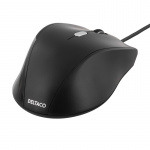 DELTACO optisk mus, <b>3 knapper med scroll</b>, ergonomisk form, just