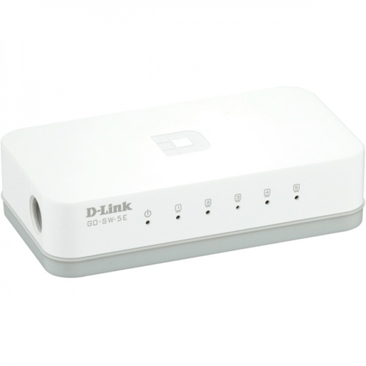 D-link 5-Port Ethernet Easy Desktop Switch, 5-port 10/100Mbps, hvid