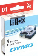 DYMO D1, markeringstape, 9mm, sort tekst på blåt tape, 7m - 40916