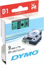 DYMO D1, markeringstape, 9mm, sort tekst på grøn tape, 7m - 40919