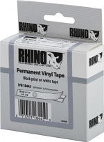 DYMO RhinoPRO, permanent markeringsvinyltape, 19 mm, sort tekst på hv