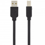 DELTACO PRIME USB 2.0 kabel Type A han - Type B han, aktiv, 10m, sort