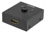 DELTACO Manuel dobbelrettet HDMI-switch,2 indgange til 1 udgang, eller