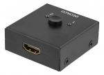 DELTACO Manuel dobbelrettet HDMI-switch,2 indgange til 1 udgang, eller