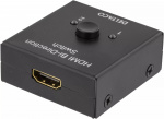 DELTACO Manuel dobbelrettet HDMI-switch,2 indgange til 1 udgang, eller