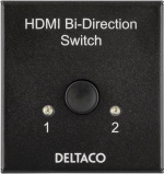 DELTACO Manuel dobbelrettet HDMI-switch,2 indgange til 1 udgang, eller