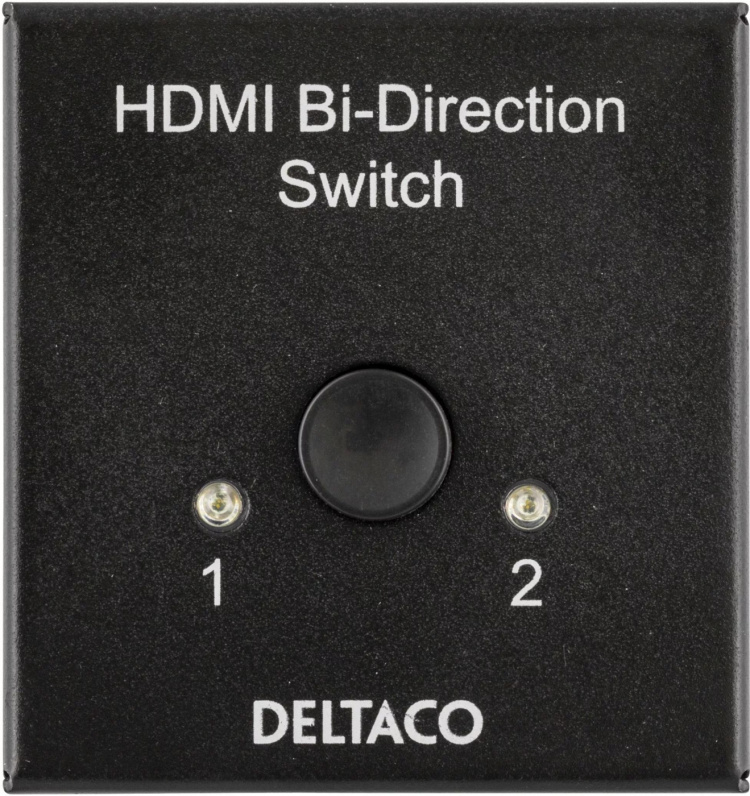 DELTACO Manuel dobbelrettet HDMI-switch,2 indgange til 1 udgang, eller
