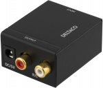 DELTACO lydkonverter fra digital til analog, S/PDIF coaxial og Toslink