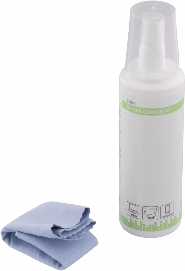 DELTACO skærmrengøringskit, til rengøring af skær me microfiberklu