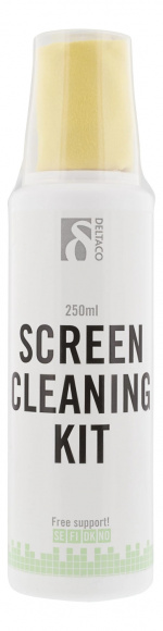 DELTACO skærmrengøringskit, til rengøring af skær me microfiberklu