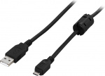 DELTACO USB 2.0-kabel Type A han - Type Micro A han, 2 m, sort (USB-361S)