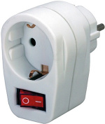 Brennenstuhl strømskinne, 1xCEE 7/4, 1xCEE 7/7, tilslutning, knap, hv