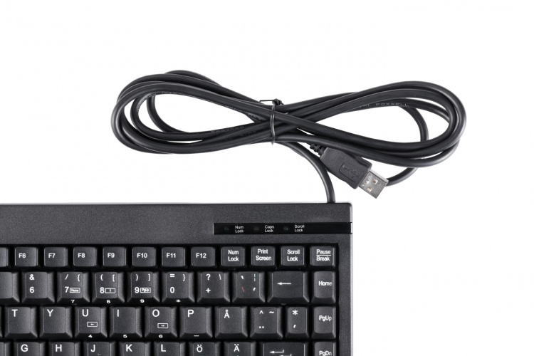 DELTACO minitastatur, USB, sort, svensk layout