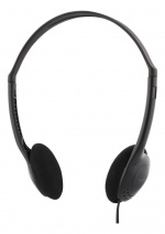 DELTACO Stereo Headphones , volumekontrol, 1x 3,5mm, ca 2m kabel