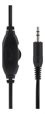 DELTACO Stereo Headphones , volumekontrol, 1x 3,5mm, ca 2m kabel