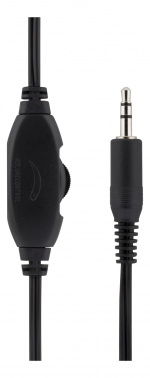 DELTACO Stereo Headphones , volumekontrol, 1x 3,5mm, ca 2m kabel