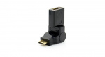 HDMI-adapter, 19-pin ha - ho, vinklet 180 grader
