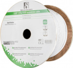 DELTACO F/FTP folieskærmet inst.kabel, Cat6a, LSZH , 100m rulle, hvid