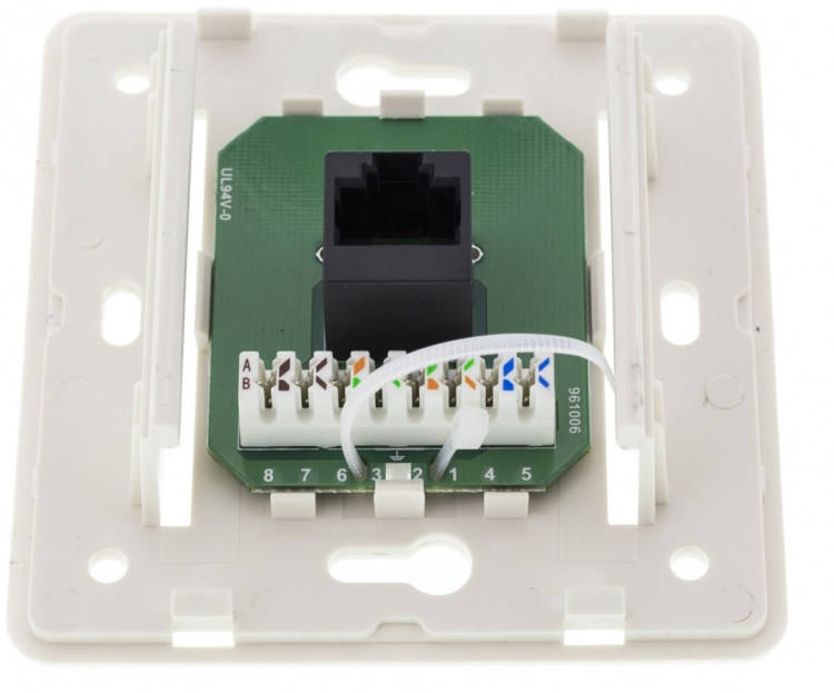 DELTACO Vægudtag udenpåliggende UTP 1XRJ45, Cat6 hvid