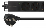 DELTACO strømskinne med 10xCEE 7/4 udtag 7/7, 0,501m 1U,3m sor