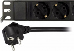 DELTACO strømskinne med 10xCEE 7/4 udtag 7/7, 0,501m 1U,3m sor