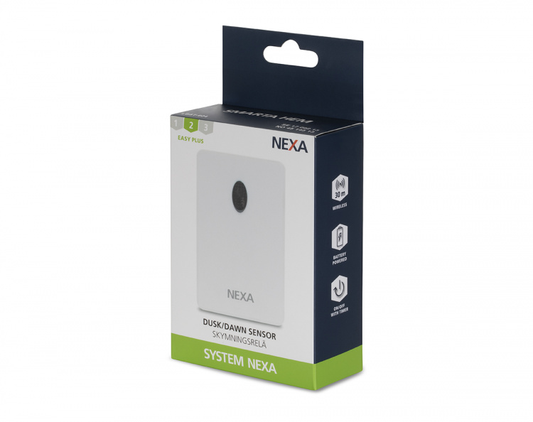 Nexa trådløst skumringsrelæ, timer, IP56