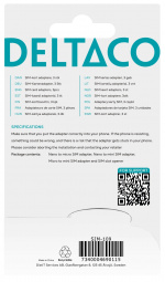 DELTACO SIM-kortadapter til micro/mini/nano-sim, sort
