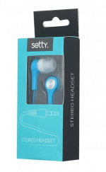 Setty hovedtelefoner, in-ear, 3,5mm, Blå