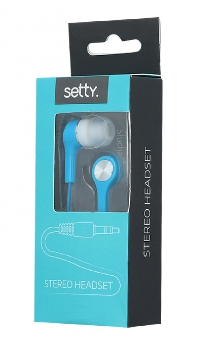 Setty hovedtelefoner, in-ear, 3,5mm, Blå