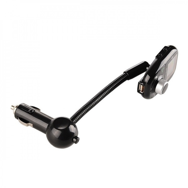 FM-sender med Bluetooth-håndfri og biloplader, Sort