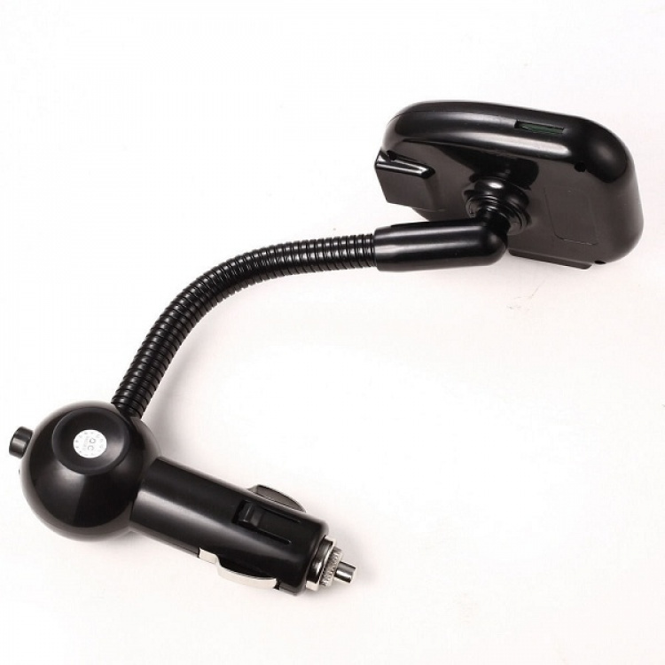 FM-sender med Bluetooth-håndfri og biloplader, Sort