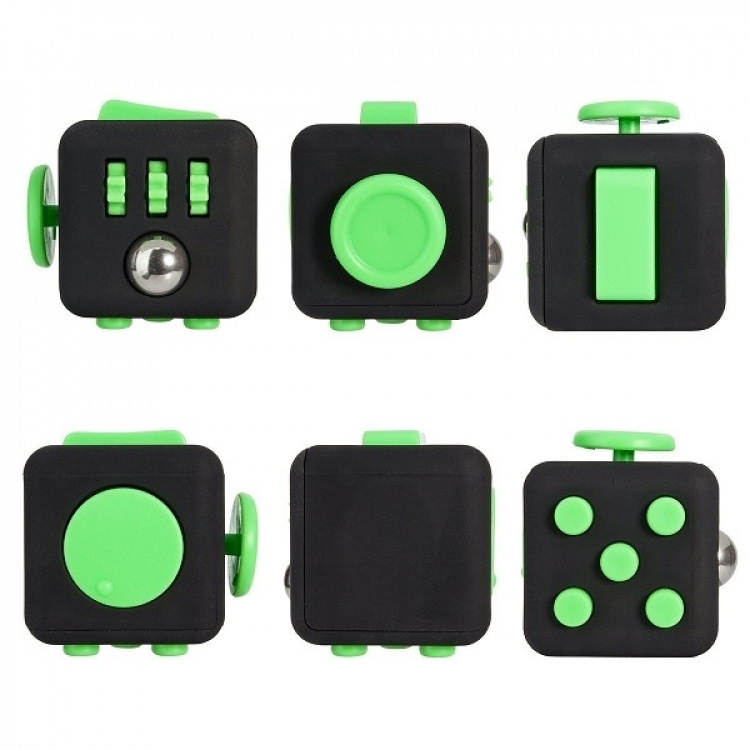 Fidget Cube, sort/grøn Fidget Cube, sort/grøn