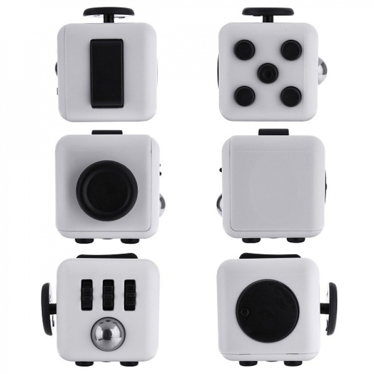 Fidget Cube, Hvid/Sort
