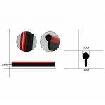 Fleksibel Universal dekorationsliste 5m, Rød