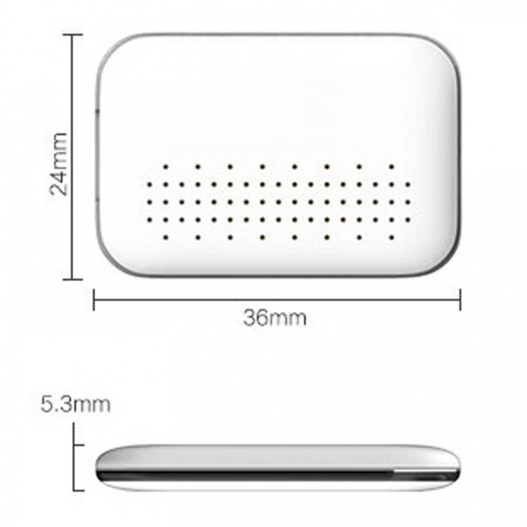 Mini Smart GPS Tracker, Tag, Keyfinder, Bluetooth, Hvid