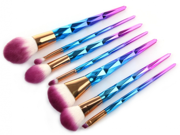 Professionelle, skånsomme makeup-pensler 7-pak, Diamond