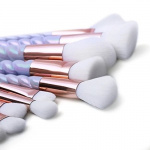 Professionelle skånsomme makeupbørster 10-pack, Unicorn Lilla