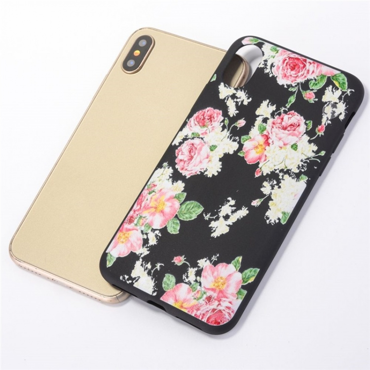 Bagcover til iPhone X/XS, Blomster
