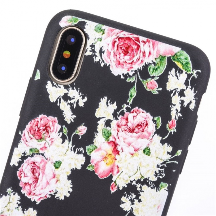 Bagcover til iPhone X/XS, Blomster