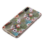 Blødt TPU cover til iPhone X/XS, Flamingo, Plants