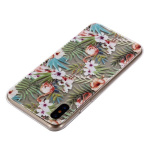 Blødt TPU cover til iPhone X/XS, Flamingo, Plants