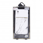 Blødt TPU-etui til iPhone X/XS, hvid marmor