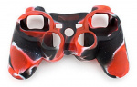Silikonegreb til controller, Playstation 3, Camouflage Red
