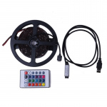 LED-strip, 2 meter, RGB med fjernbetjening, USB