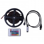 LED-strips, RGB med fjernbetjening & USB - 3 Meter