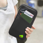 Rejseboksomslag til pas og rejse dokumenter, sort